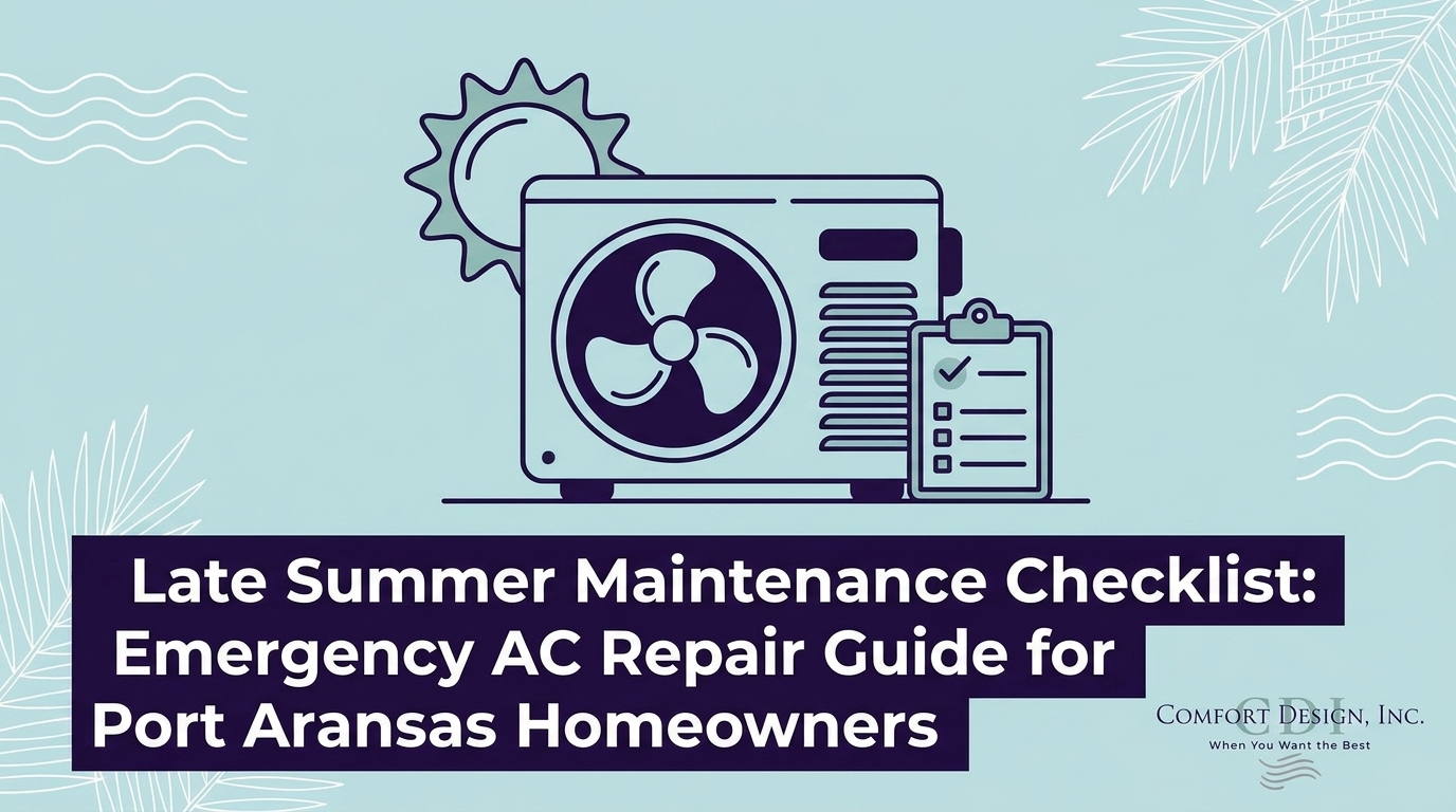 HVAC Blog 2 Late Summer Maintenance Checklist: Emergency AC Repair Guide for Port Aransas Homeowners — featured image