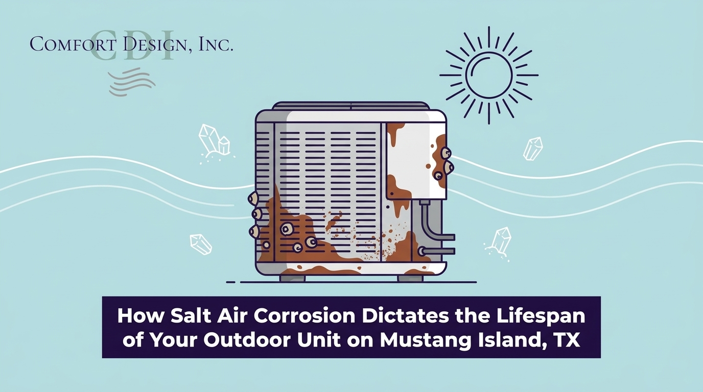 HVAC Blog 2 How Salt Air Corrosion Dictates the Lifespan of Your Outdoor Unit on Mustang Island, TX — featured image